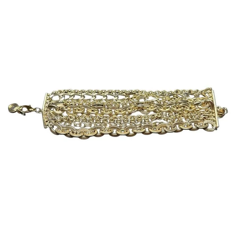 Ann Taylor gold chain wrap bracelet